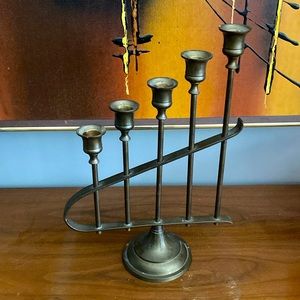Brass candelabra
